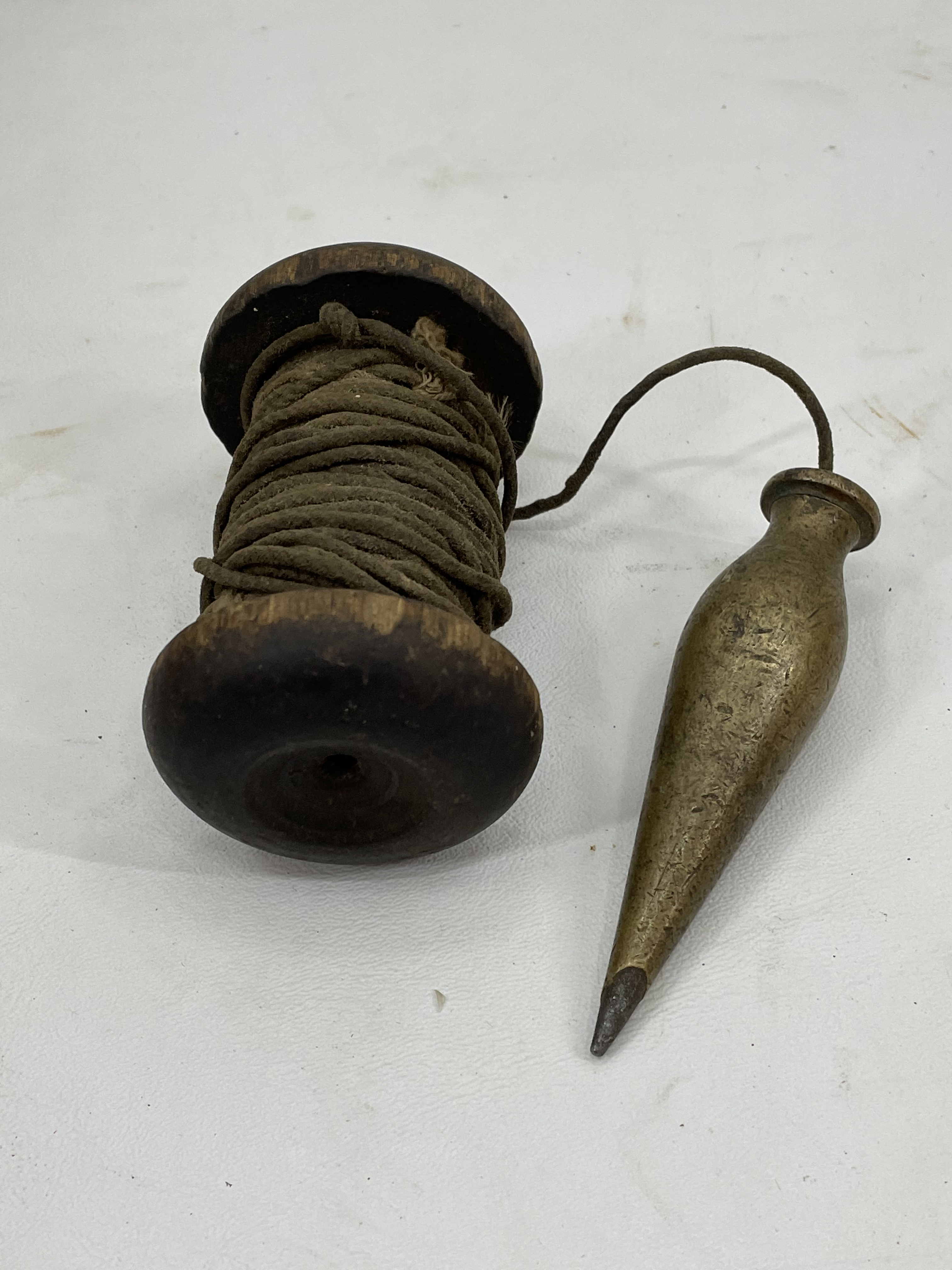 Vintage Brass 3.5" Plumb with Spool