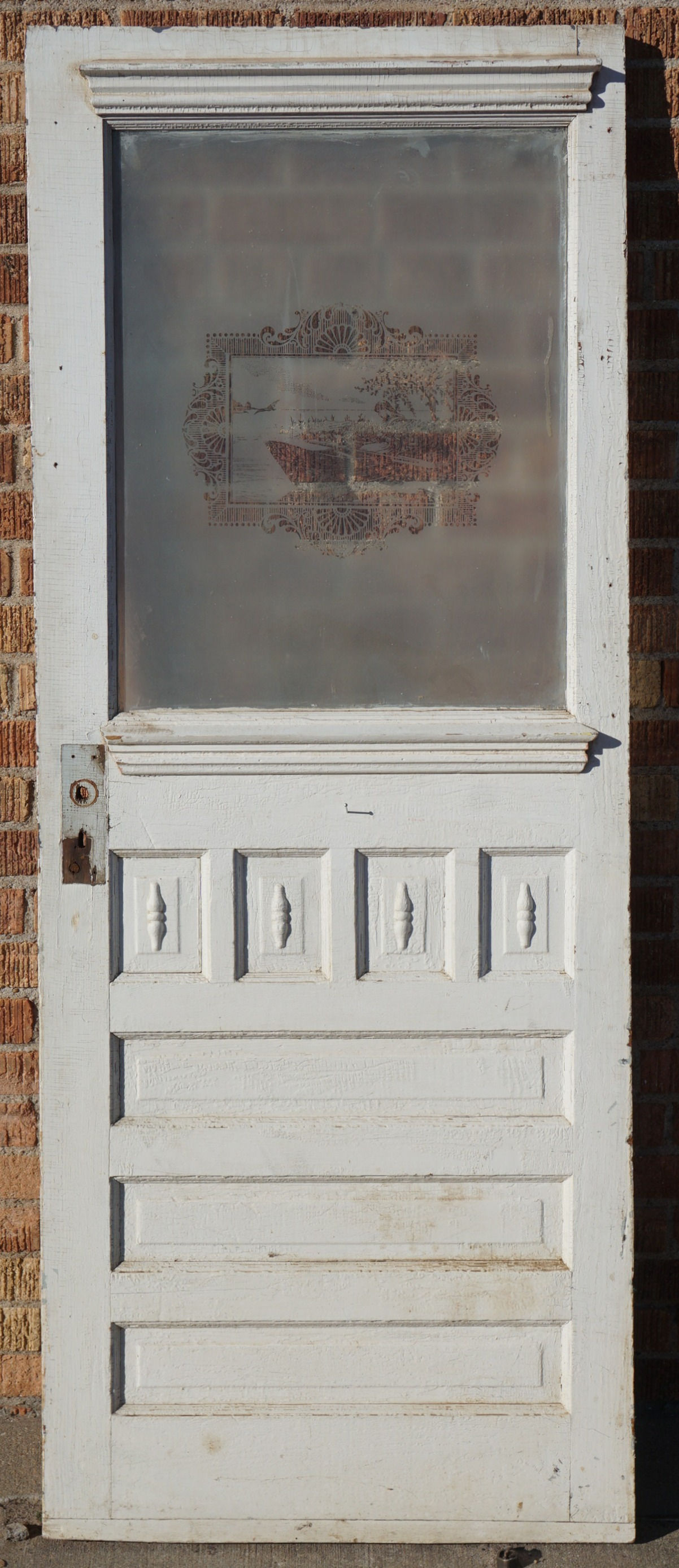 Victorian Door With Etched Glass Panel