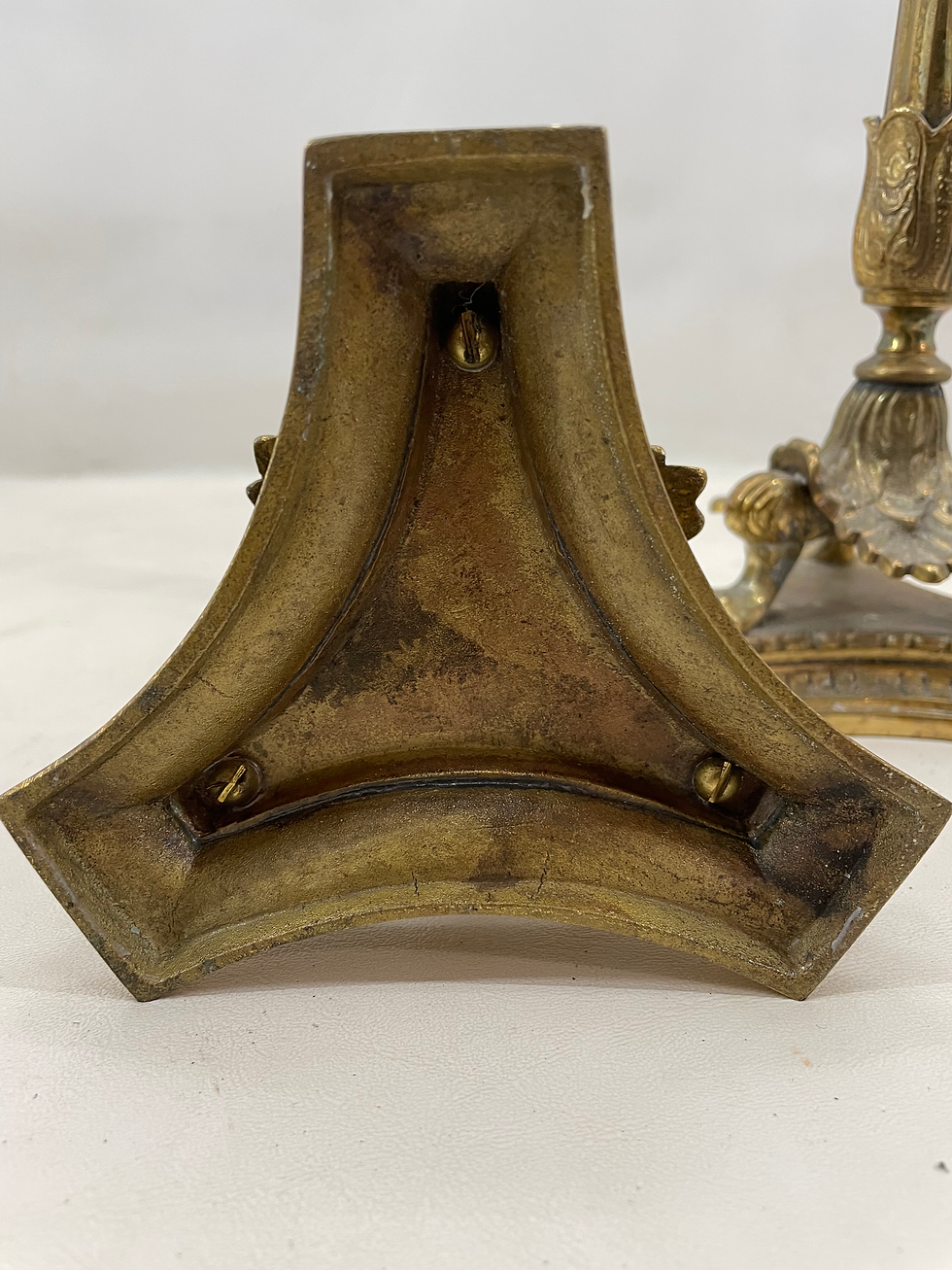 Thumbnail: Pair of Vintage Brass Candle Sticks