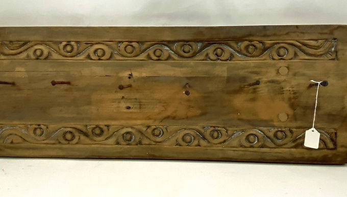 Vintage Wooden Hat/Coat Hanger with Cast Iron Square Nails