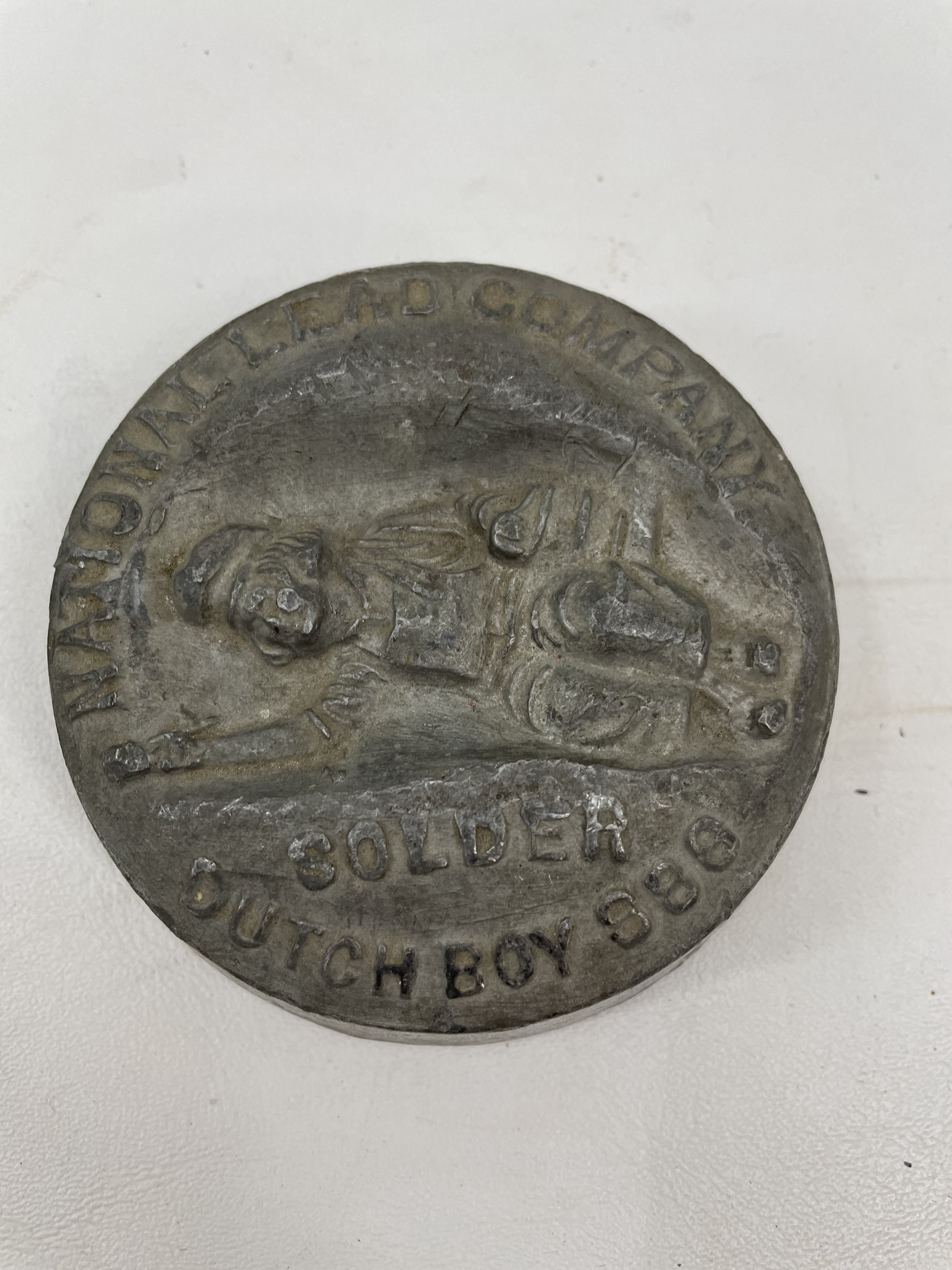 Vintage Solder Dutch Boy 888 National Lead Company Paperweight