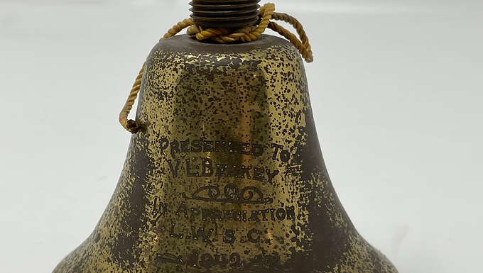 1942 Brass Bell - Engraved