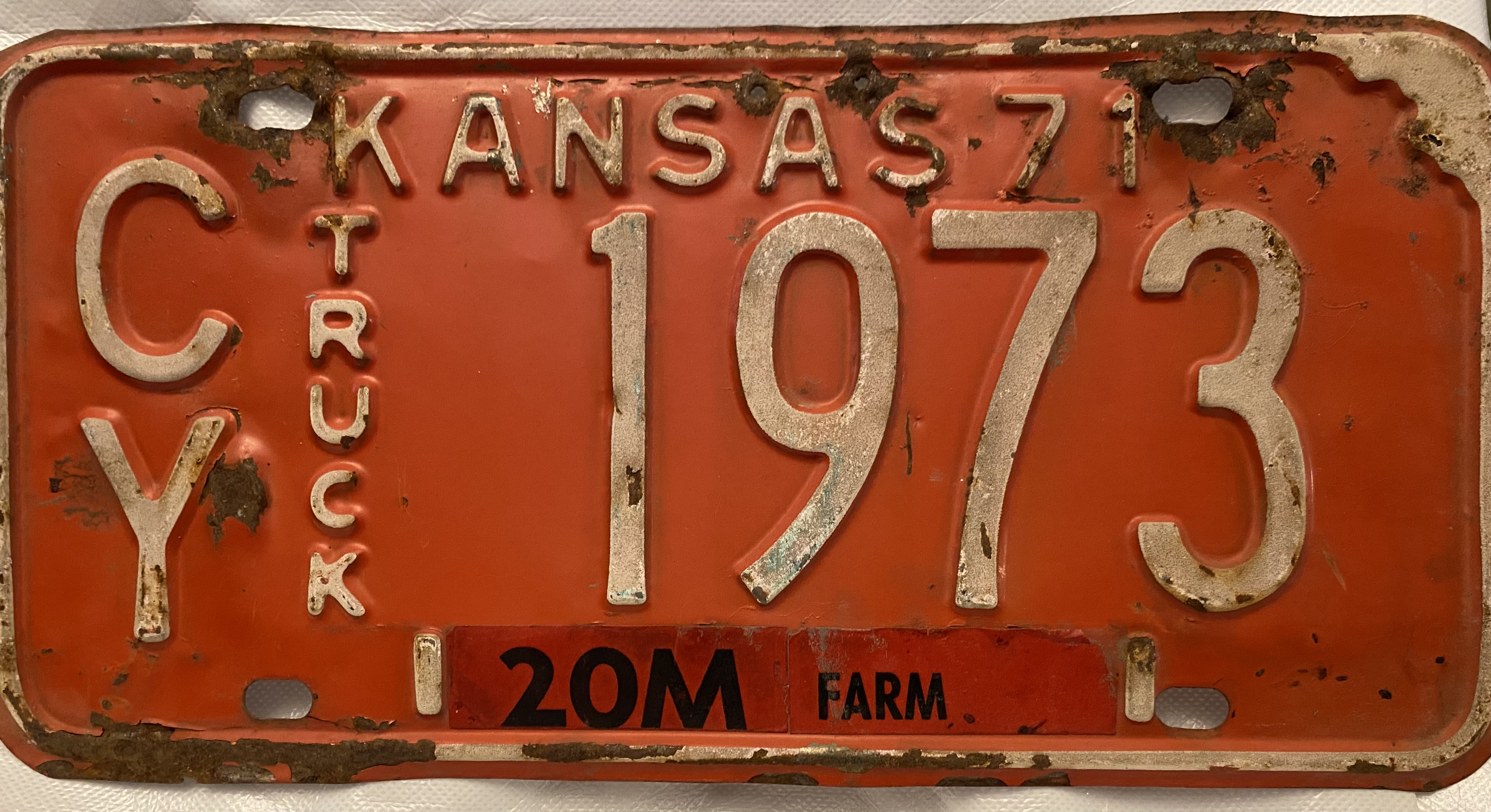 License Tag  KS ‘71 1973
