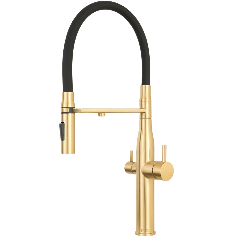 Gold-Kitchen-Mixer-Pull-Out-Spray-3-Way-Filter-Tap