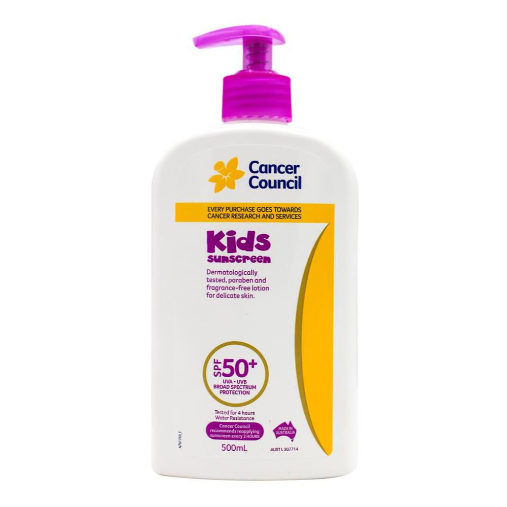 CANCER COUNCIL 500ml KIDS SUNSCREEN SPF 50+ - 3/PCK