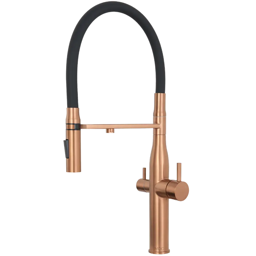 3-Way-Mixer-Pull-Out-Spray-Tap-Rose-Gold-Colour