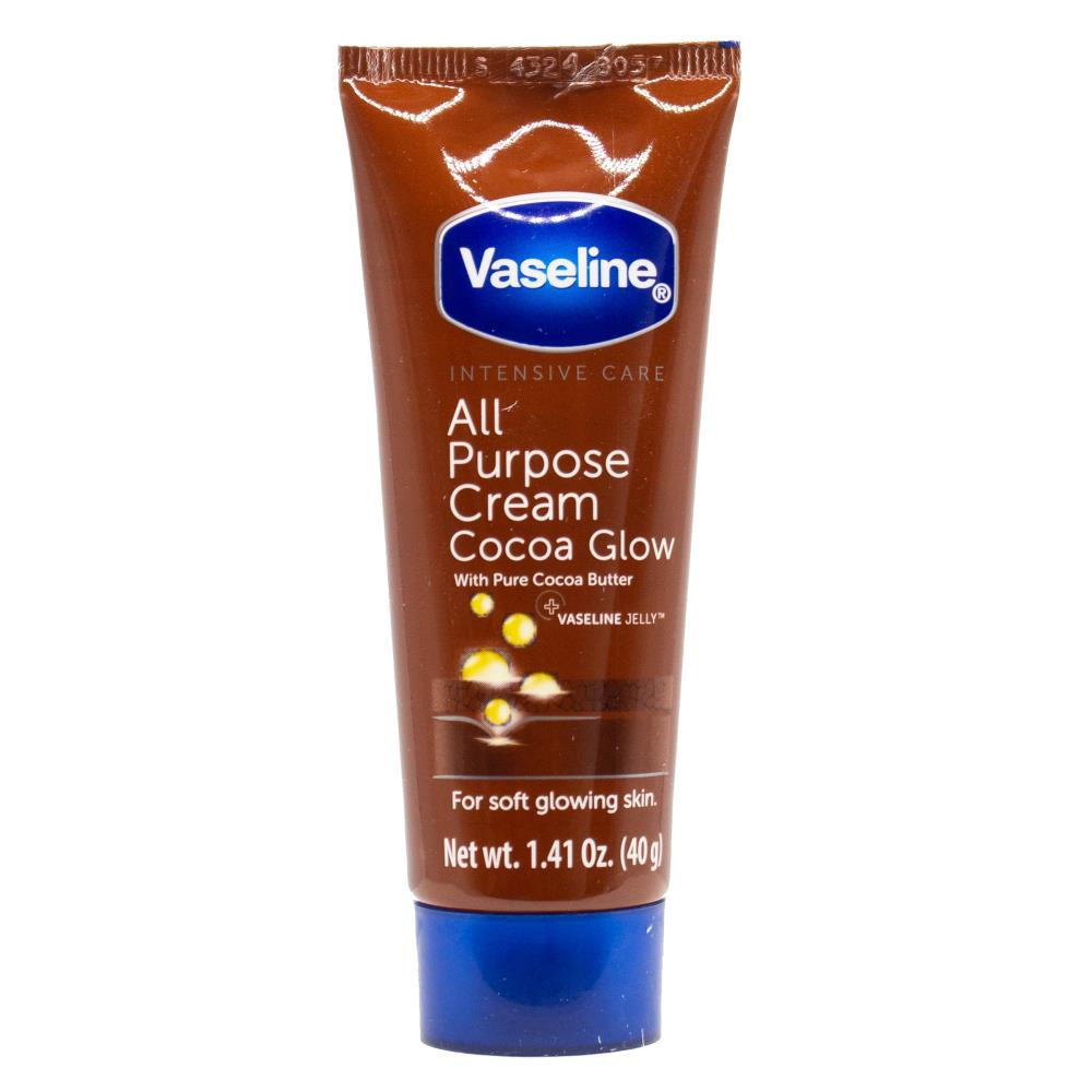 VASELINE 40g ALL PURPOSE CREAM COCOA GLOW WITH PURE COCOA BUTTER - 12/PCK