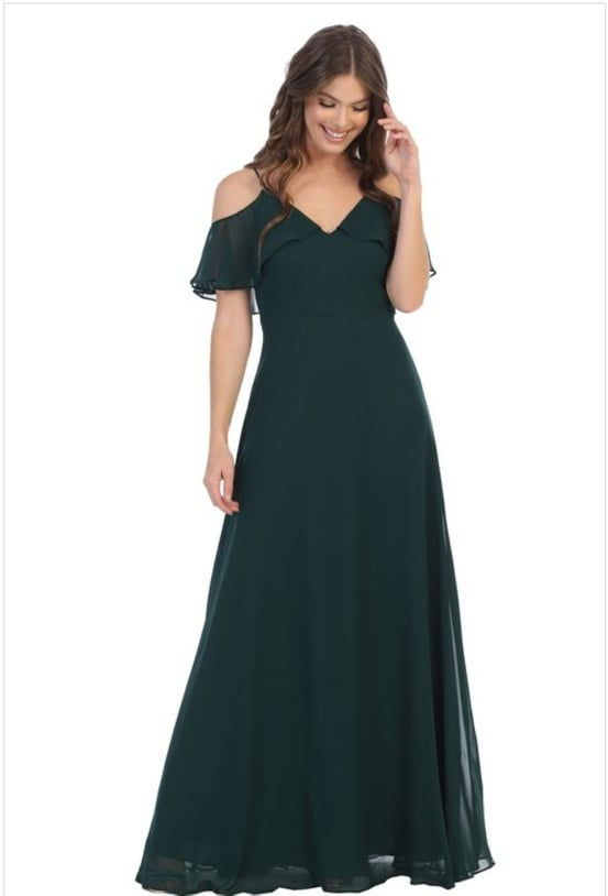 Thumbnail: V Neck and V Back Flutter Dress
