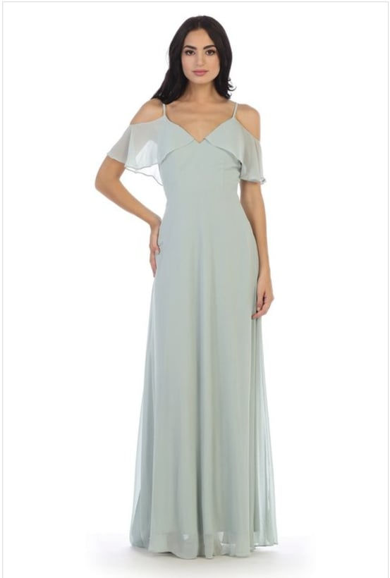 Thumbnail: V Neck and V Back Flutter Dress