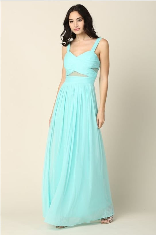 Thumbnail: Sheer Panels Double Strap Dress