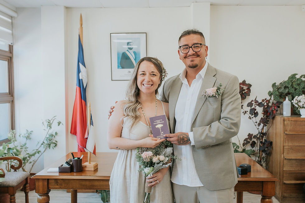 Amparo y Miguel: matrimonio civil en Pichilemu y fotos en la Puntilla
