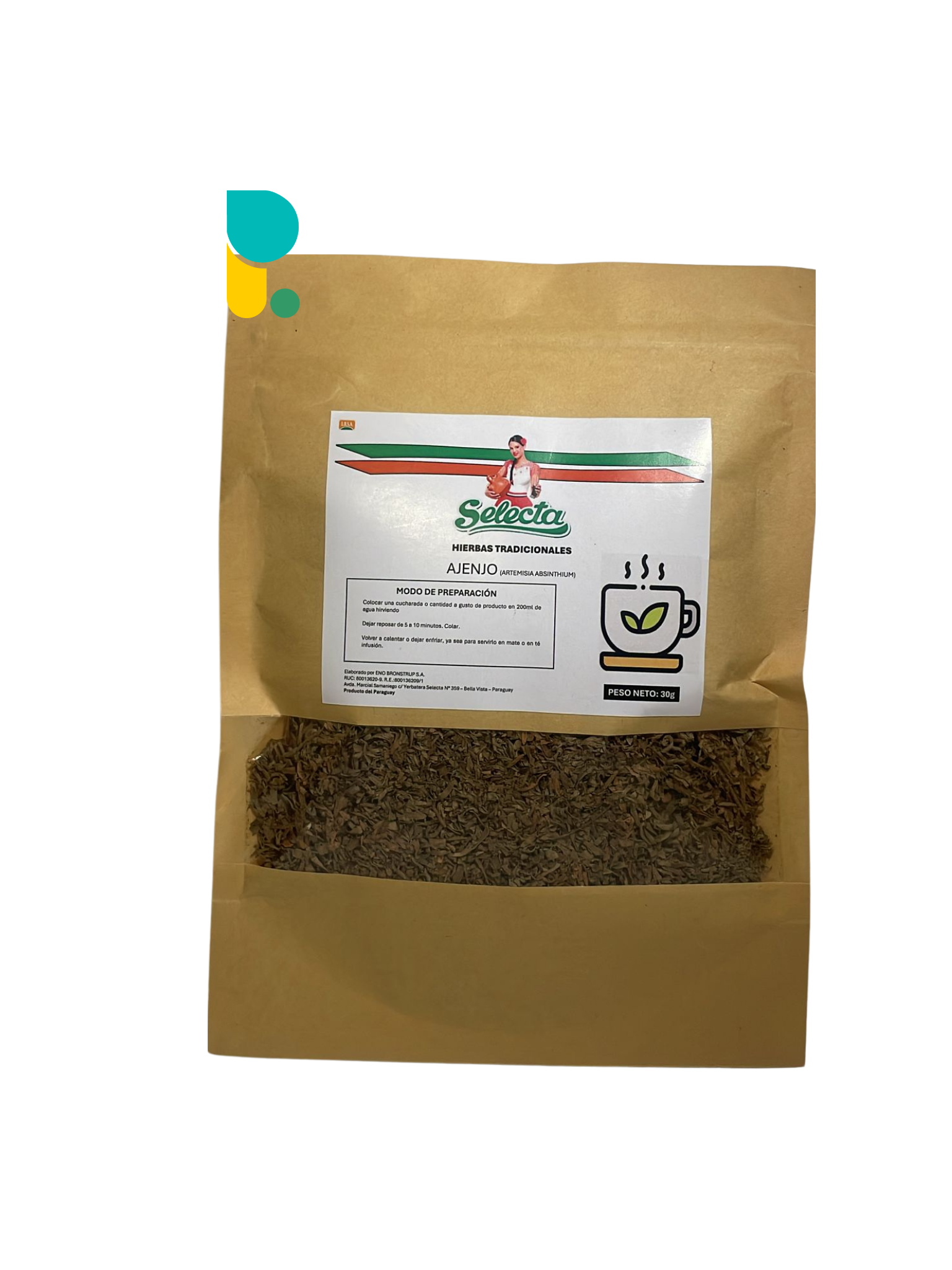 Ajenjo Hierbas tradicionales Selecta. 30 g