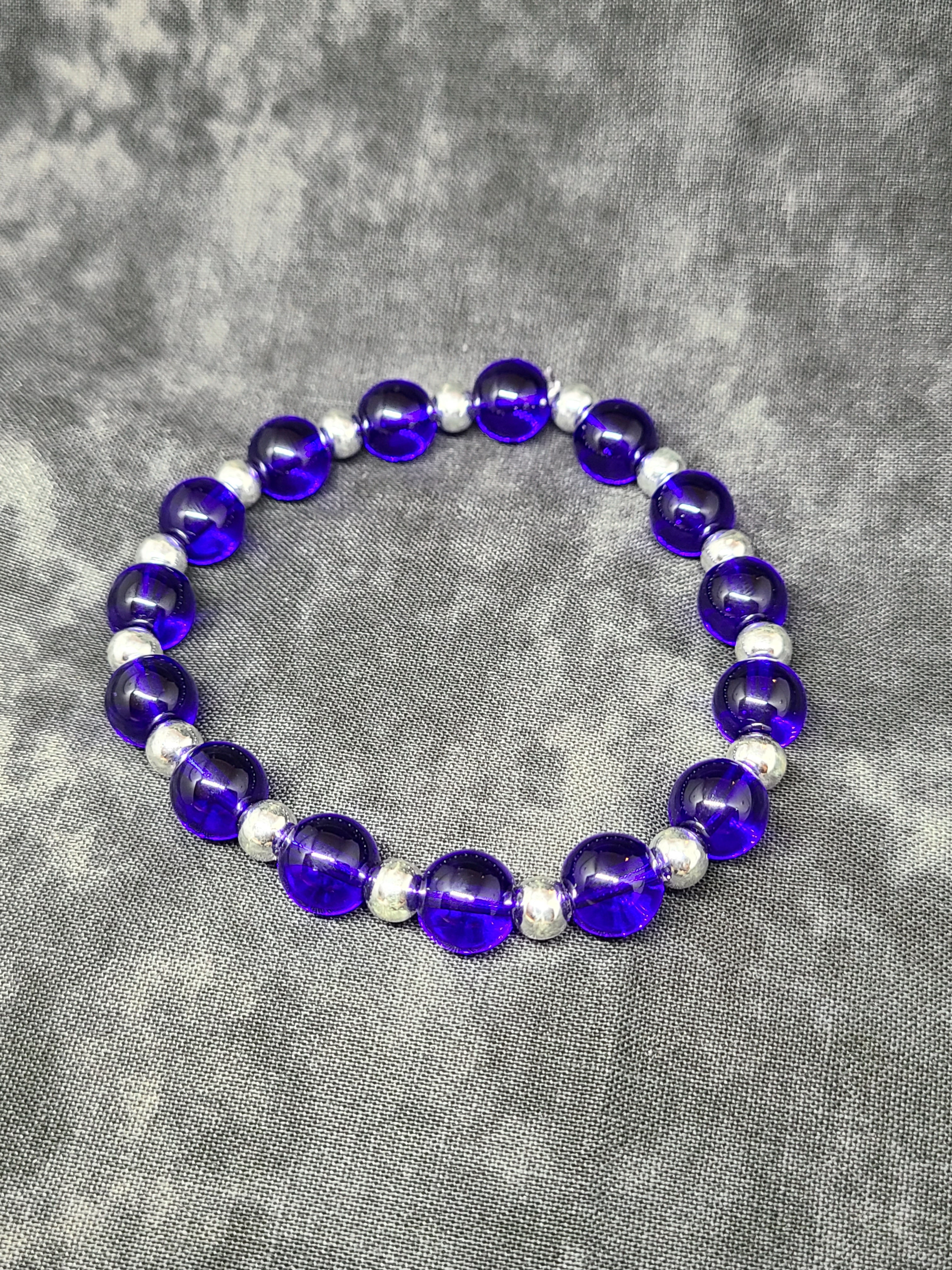 Blue Glass and Silver