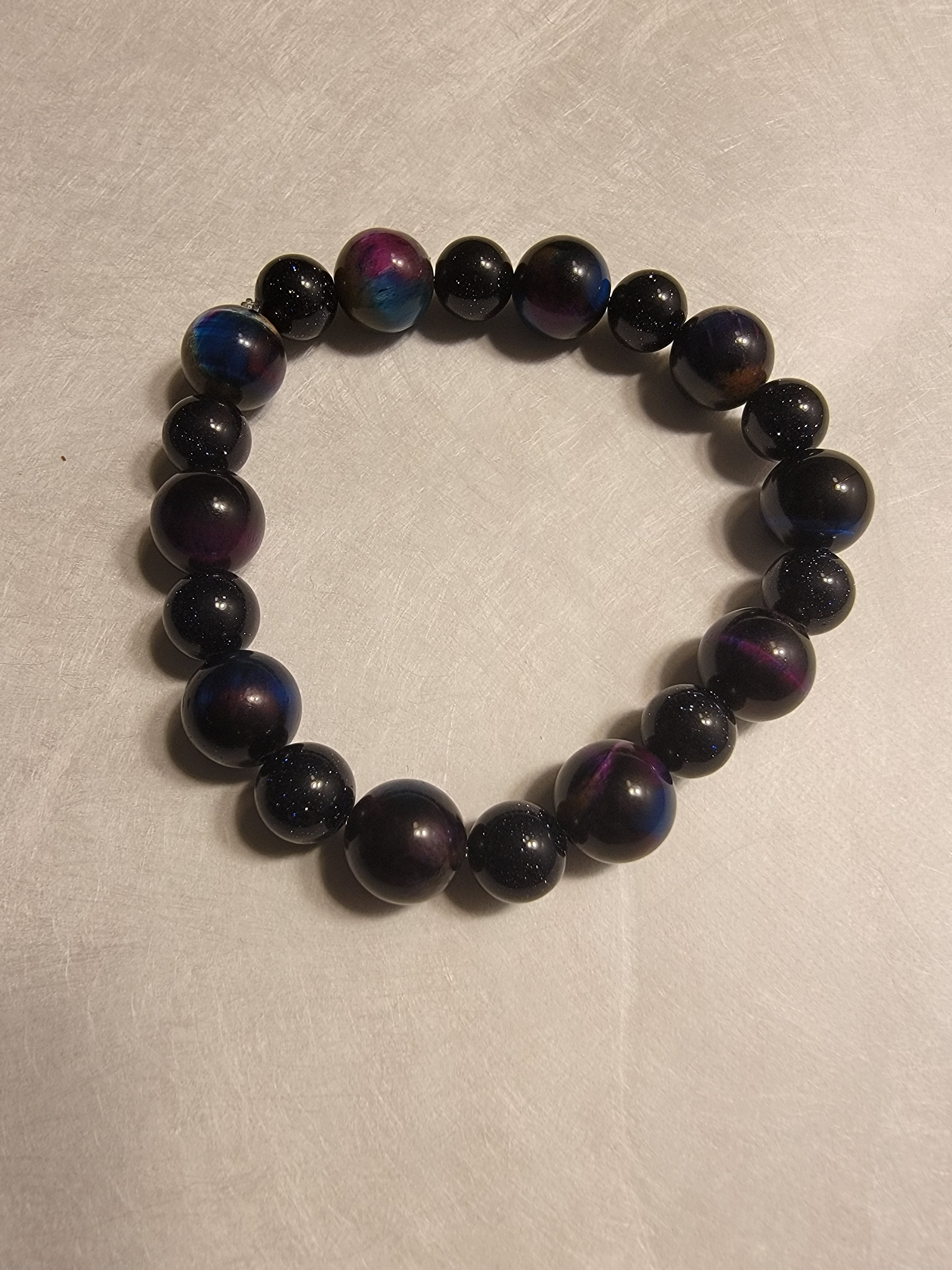 Galaxy Tigers Eye and Blue Goldstone