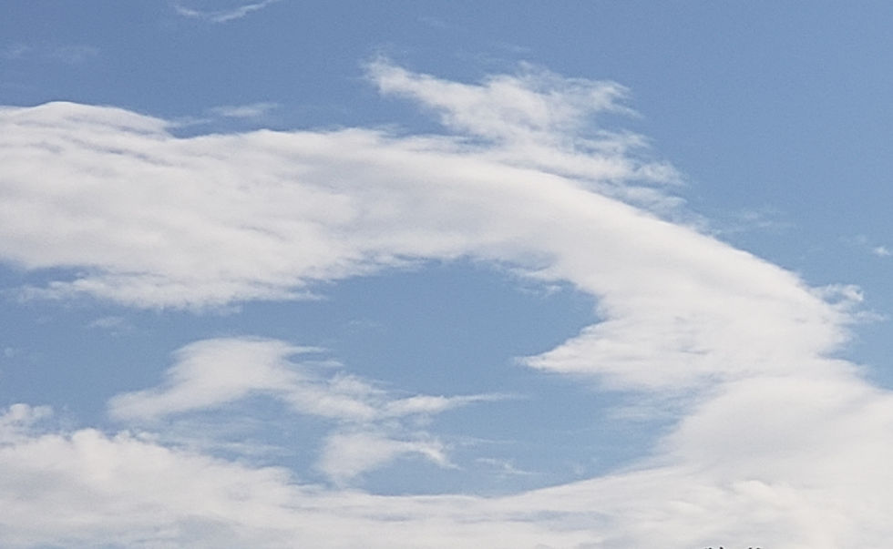 Beautiful heart cloud formations