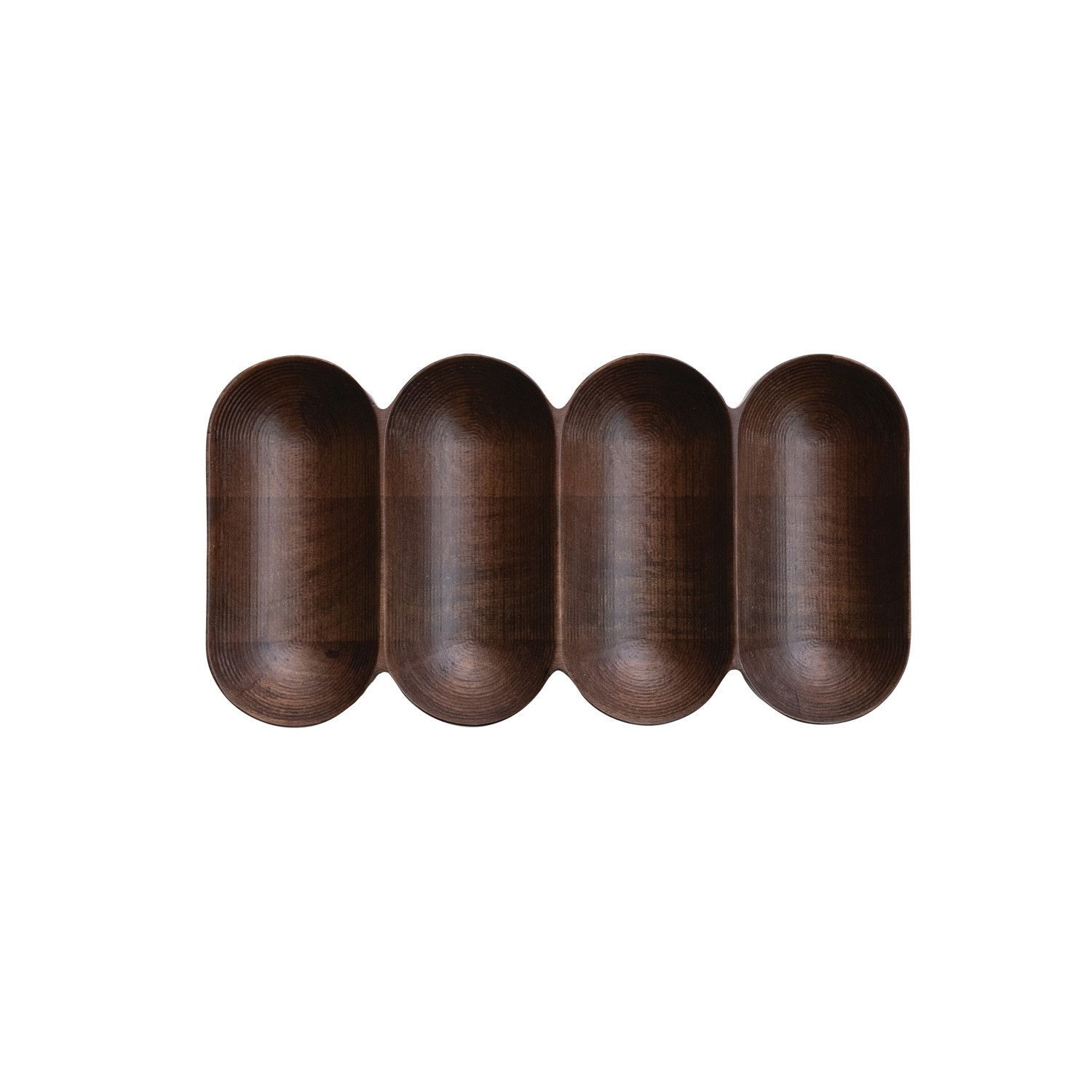 Creative Co-Op 4 Section Mango Wood Serving Dish