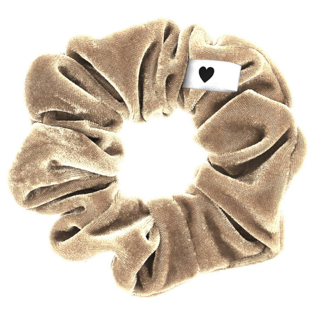 Bellody Samt Scrunchie beige