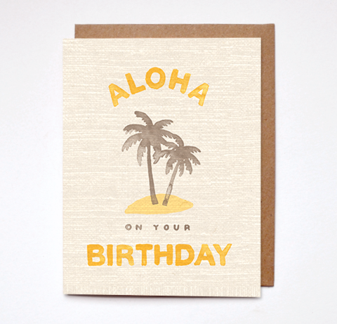 Daydream Prints Aloha Birthday Karte