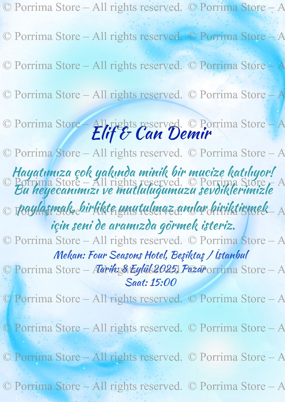 BABY SHOWER DAVETİYESİ