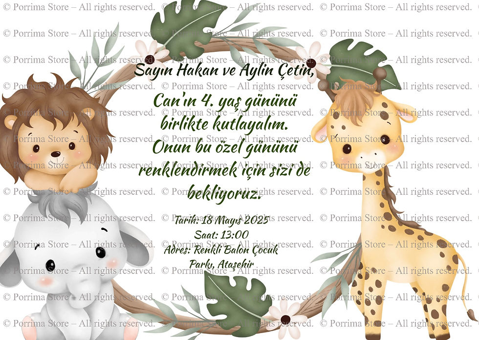 DOĞUM GÜNÜ DAVETİYESİ