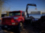 brookfield island red truck moving septic tank