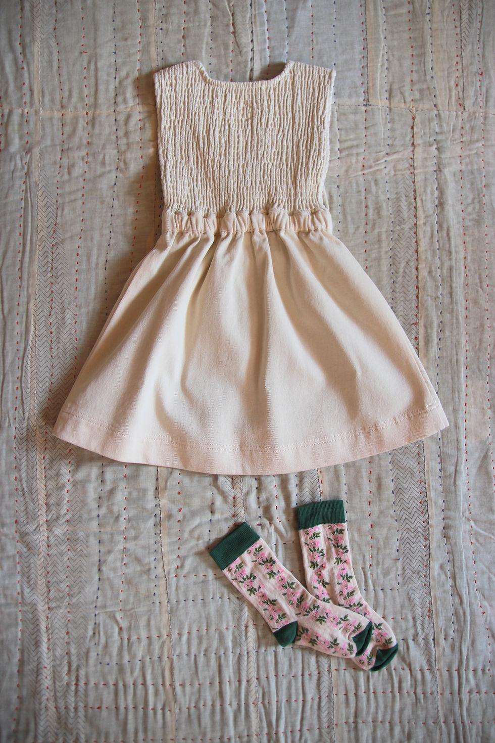 Bonjour Diary / NEW APRON DRESS 2-3Y Bonjour Diary New Apron Dress (Ivory Denim) | Jean + Hadley