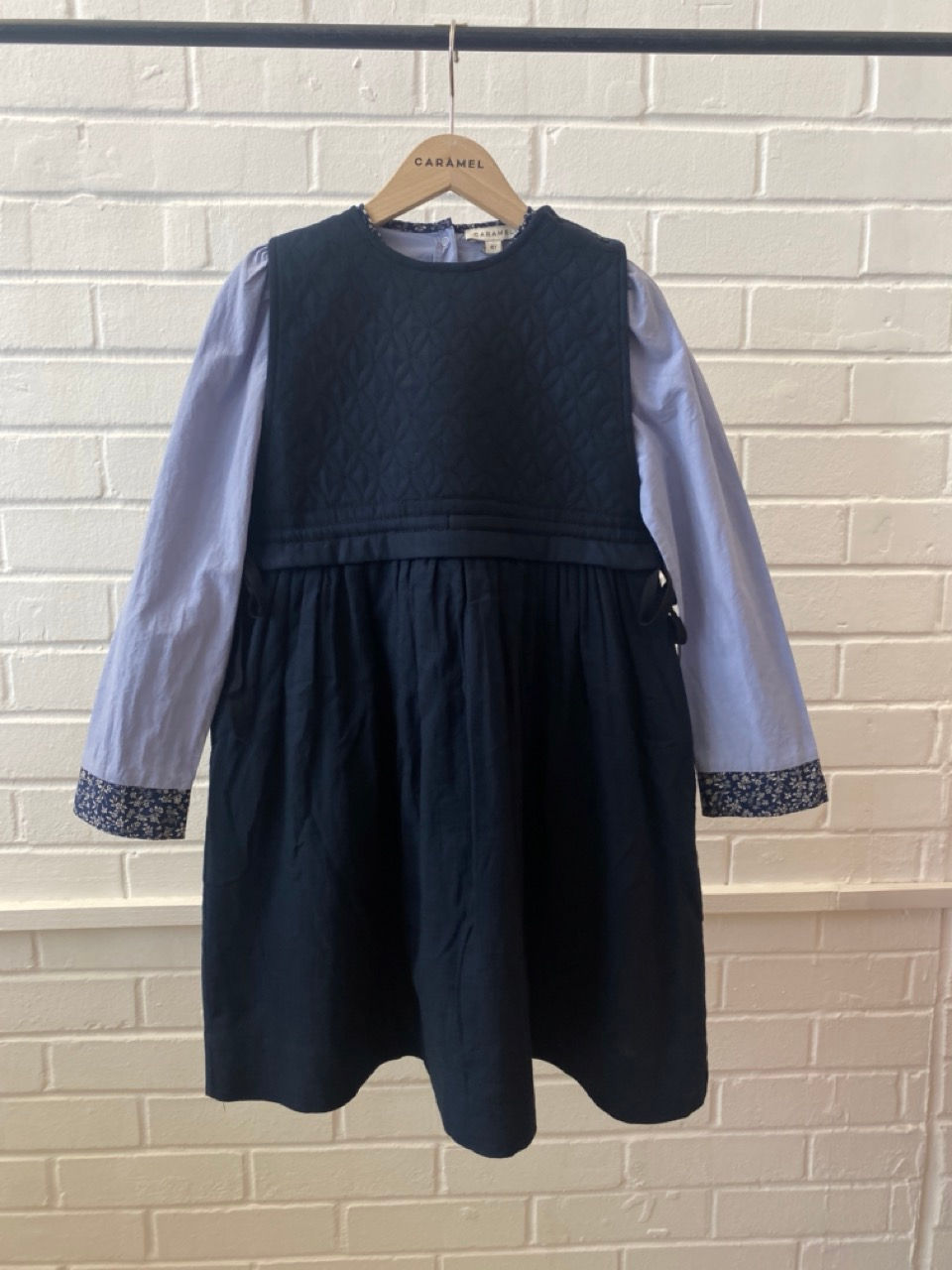 Caramel Colima Dress (Dark Navy)