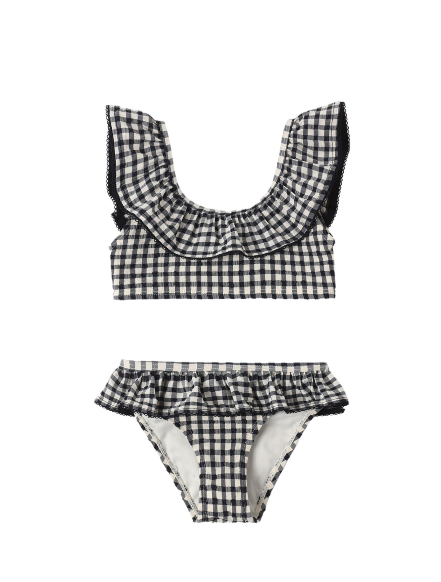 Rylee + Cru Margot bikini (Black Gingham)