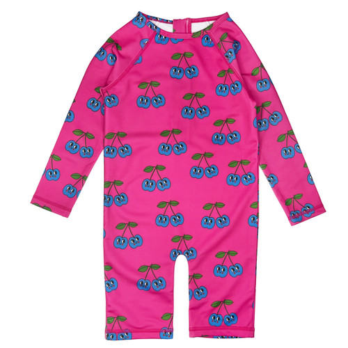 Hugo Loves Tiki Rash Guard (Magenta Blue Cherries) Jean + Hadley