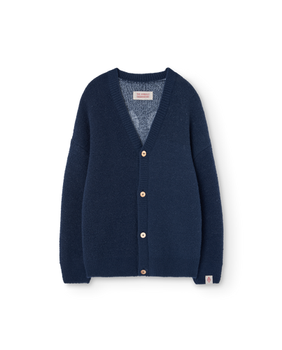The Animals Observatory Raccoon Kid Cardigan (Navy) Jean Hadley - Main Image