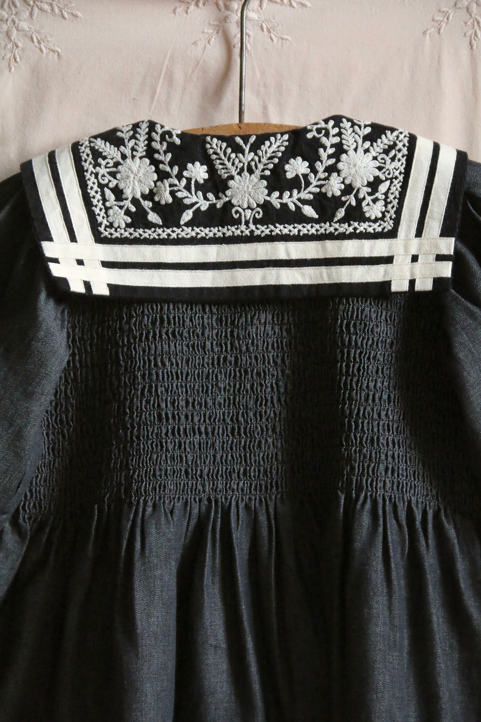 섬네일: Bonjour Diary Tunique with Sailor Collar (Black Denim)