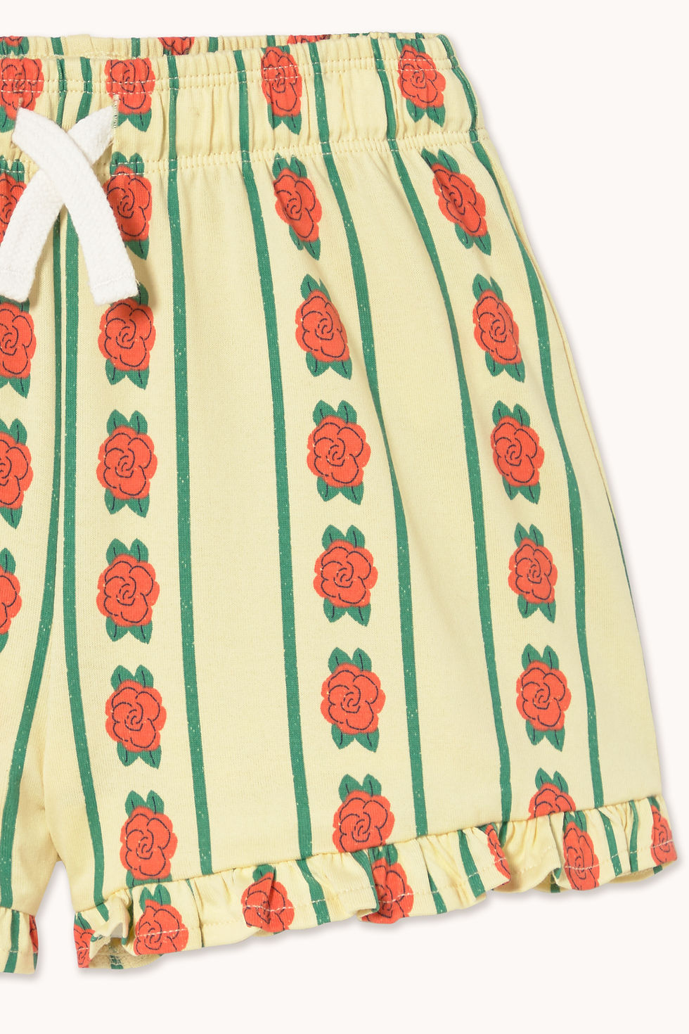 섬네일: Tiny Cottons Rose Pattern Shorts (Yellow)
