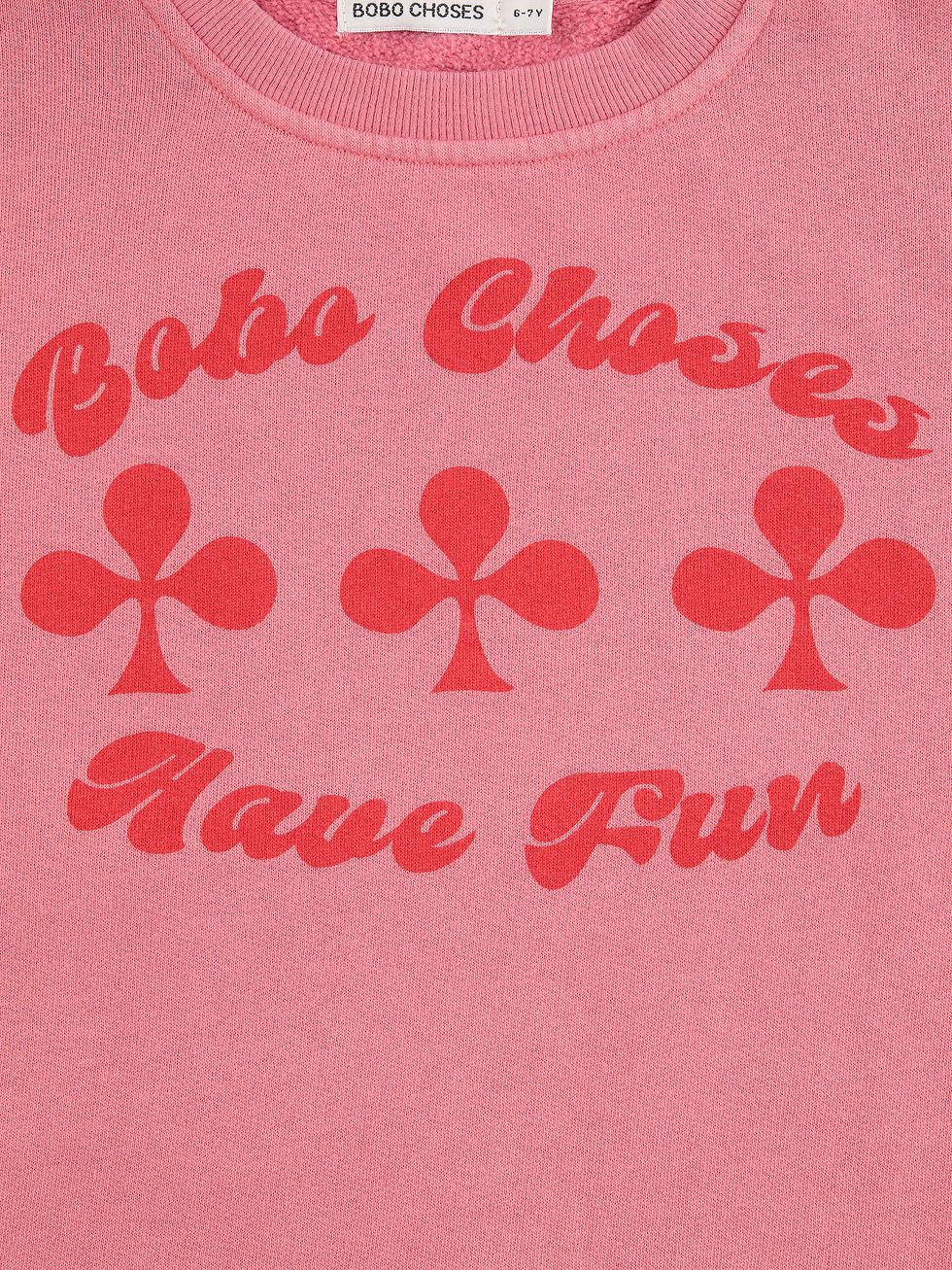 섬네일: Bobo Choses Have Fun Sweatshirt Dress (Pink)