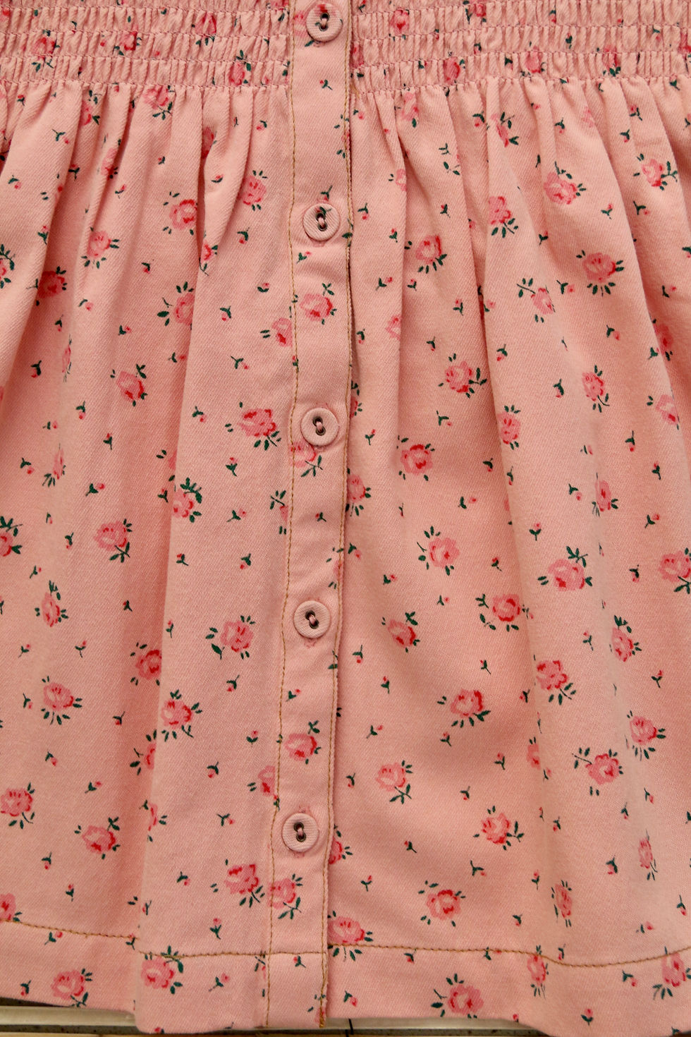 섬네일: Bonjour Diary Tunique with Collar & Hairclip (Rosa Bloom Print Denim)