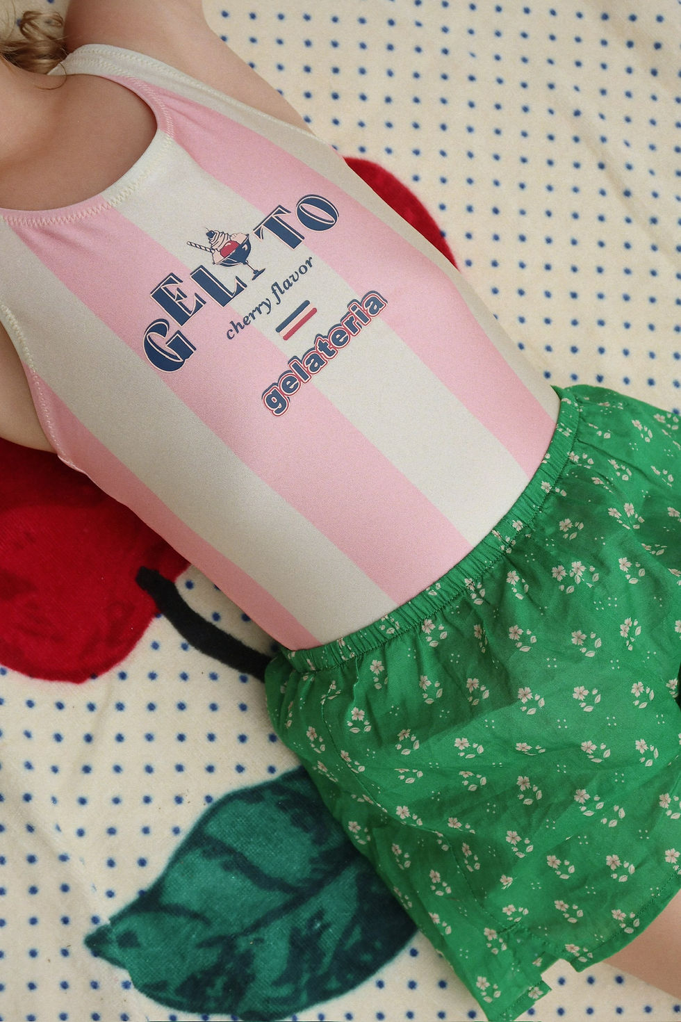 Thumbnail: Konges Sloejd Pomia Swimsuit (Candy Rose Stripe)