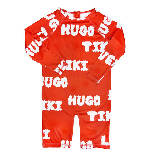 Hugo Loves Tiki Rash Guard (Logo Red) Jean + Hadley