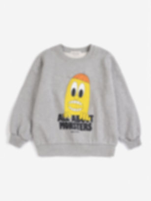 Bobo Choses Bigtooth Lemon Sweatshirt (Light Heather Grey)