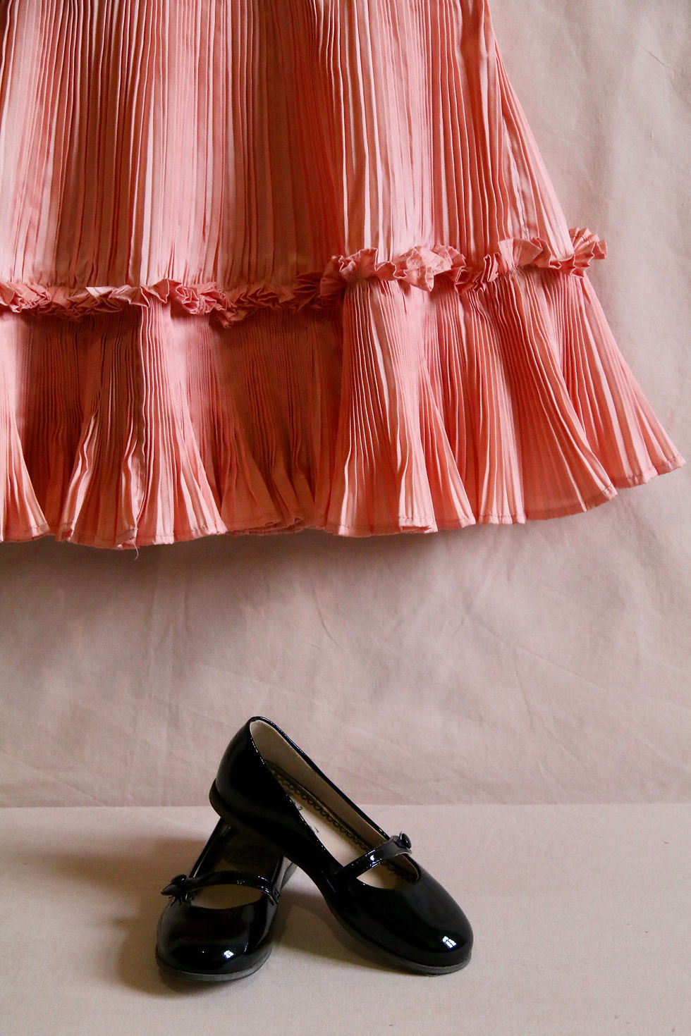 Thumbnail: Bonjour Diary Dress (Pleated Nude Taffetas)