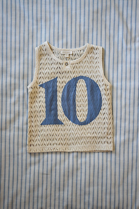 Bonjour Diary Boy Debardeur Number 10 (Natural Lace) | Jean + Hadley 