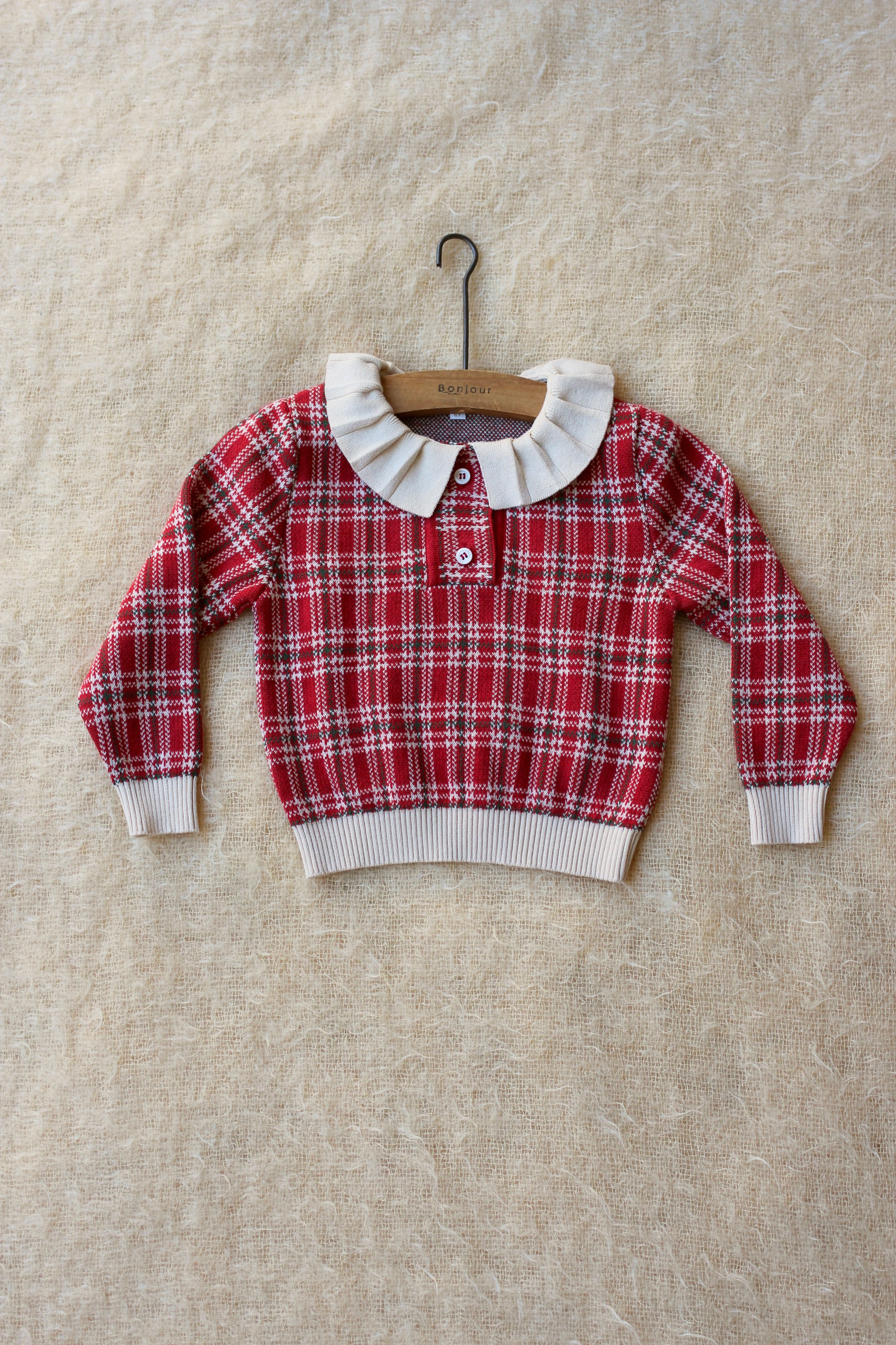 Bonjour Diary Check Polo (Red)