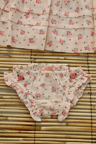 ベ*中様 bonjour diary Eleonore Dress With P BONJOUR DIARY ELEONORE DRESS / GOLDEN FLOWERS NUDE PINK