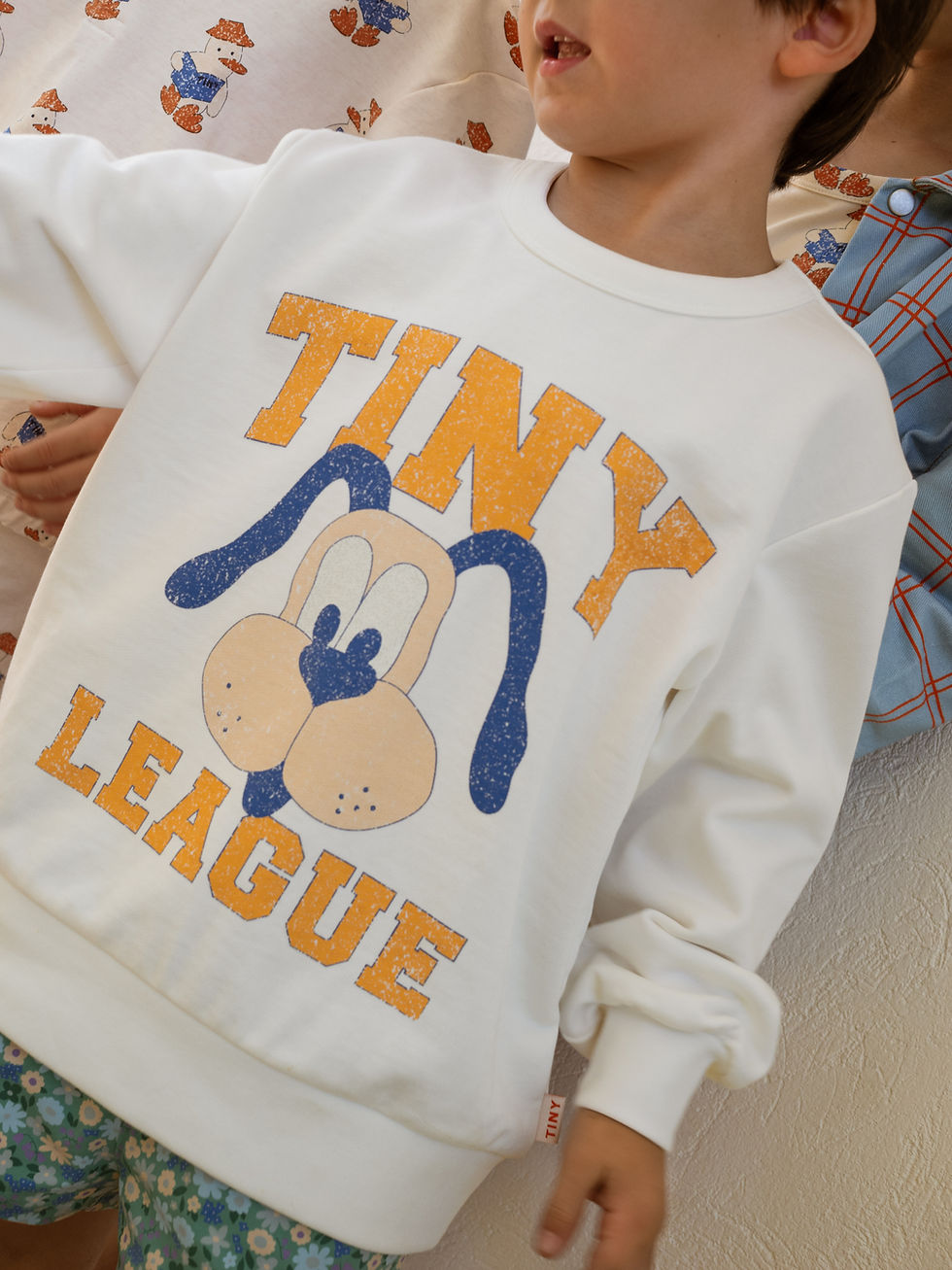 Thumbnail: Tiny Cottons Tiny League Graphic Sweatshirt (Off-white)