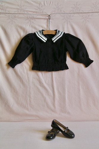 トップス Bonjour Diary Tunique velours noire 6Y Bonjour Diary Tunique velours noire 6Y キッズ服(100cm~)