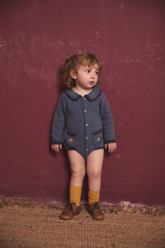 【birinit petit】embroidered romper 12-18M Birinit Petit Anabela Knit Embroidered Romper | Jean + Hadley