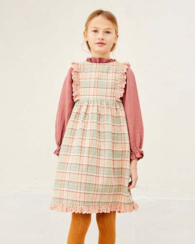 ワンピース LiiLU folk apron 6y liilu Folk Apron Dress (lace) - SEN_TO_SENCE