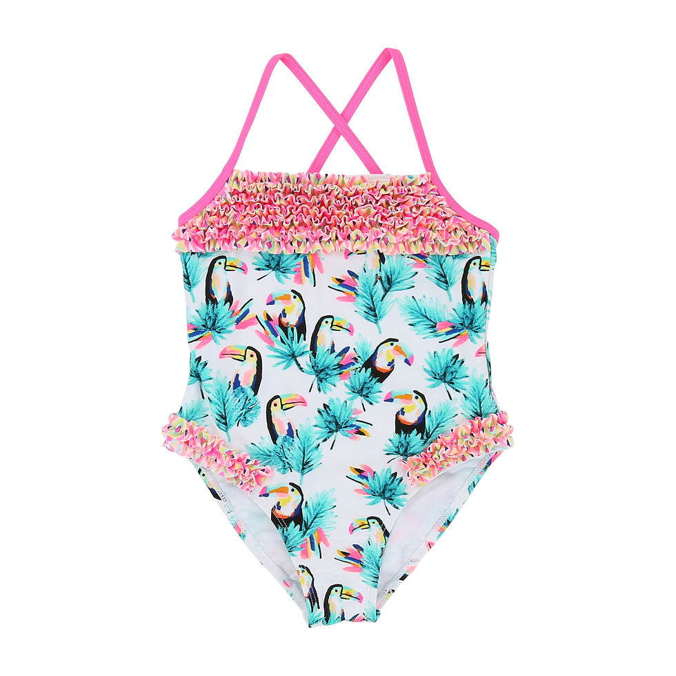 BILLIEBLUSH 1 PIECE SWIMSUIT WITH ALLOVER TOUCAN PRINT
