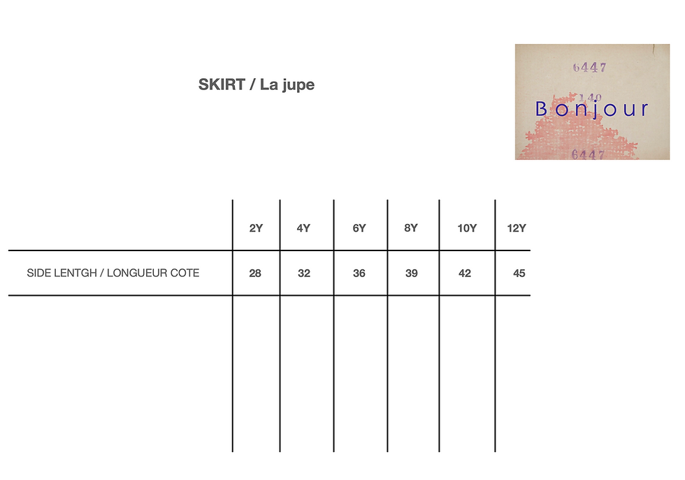 섬네일: Bonjour SS25 Size Charts