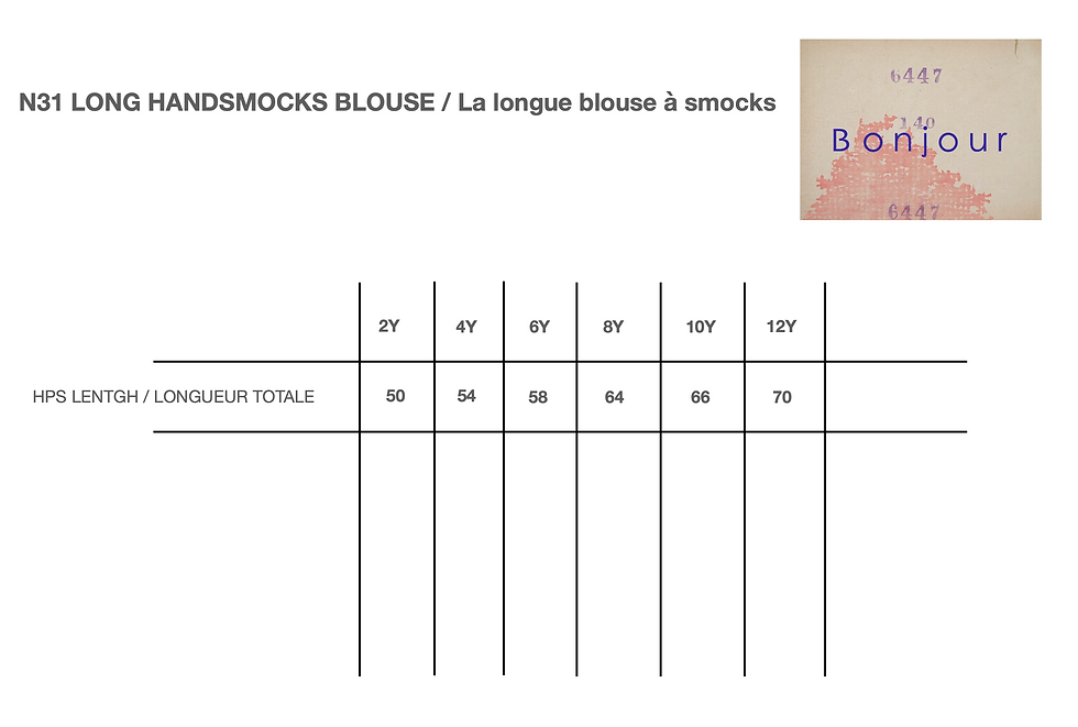 섬네일: Bonjour SS25 Size Charts