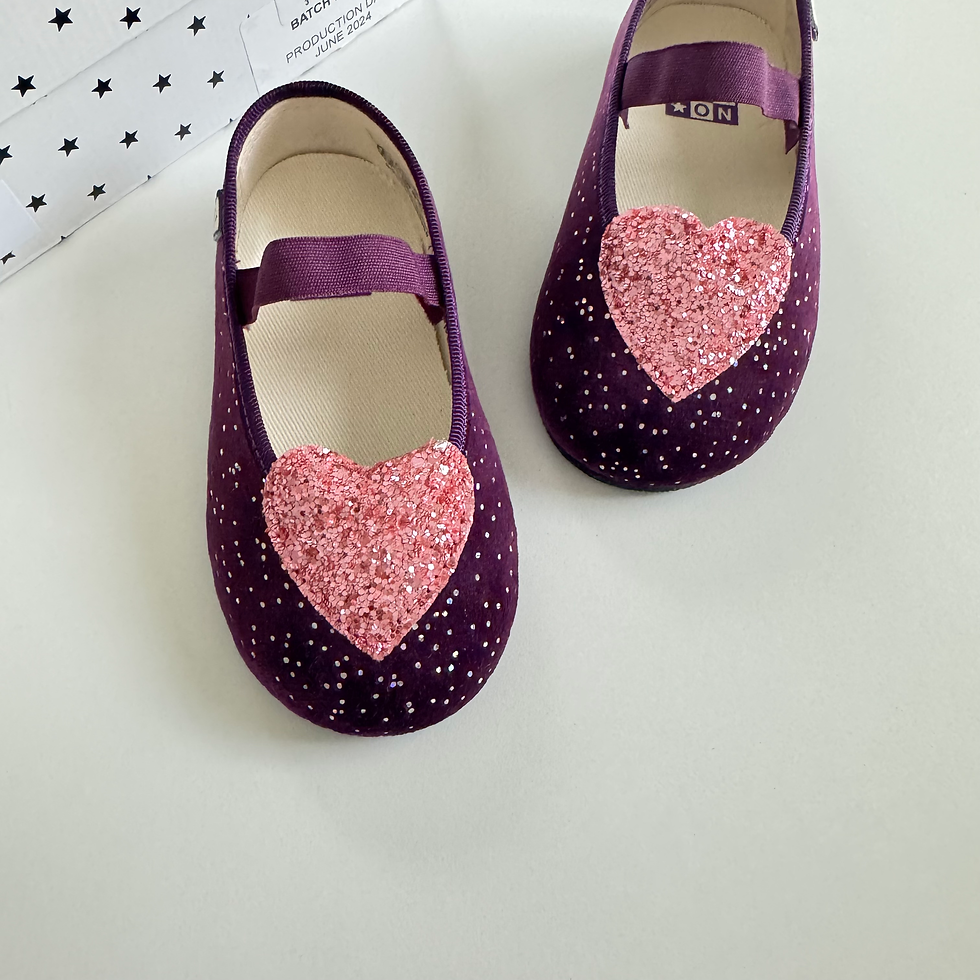 섬네일: Bonton/Bonbon Heart Velvet Slippers (Bruyere)