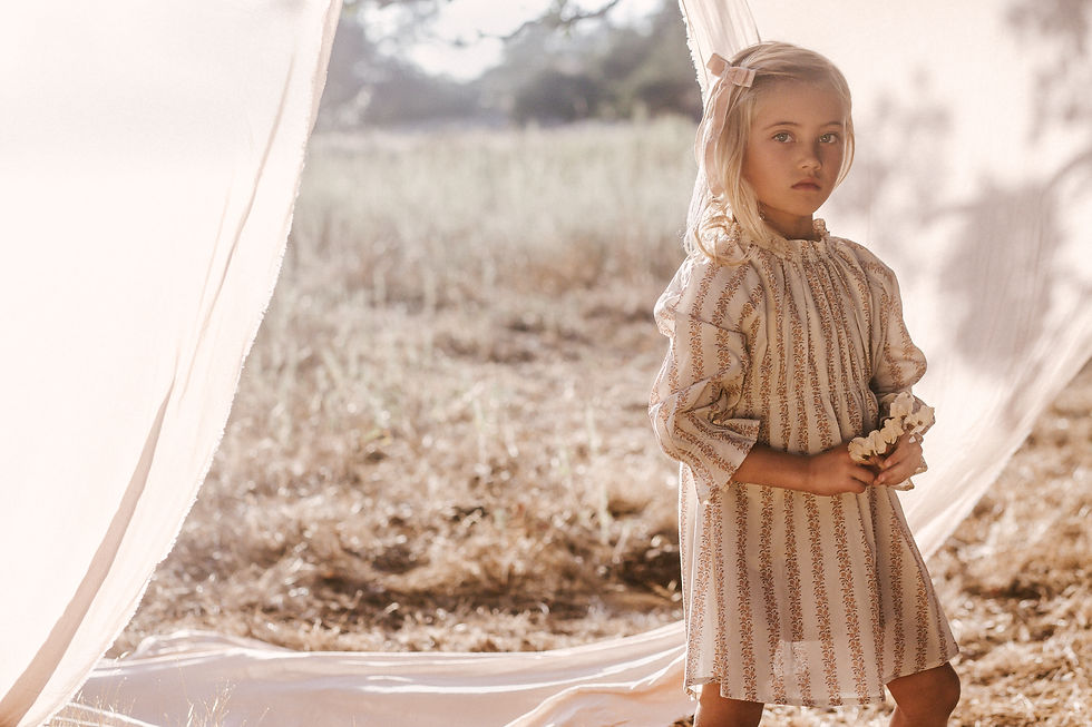 Thumbnail: Noralee Rose Striped Chloe Dress (Shell)